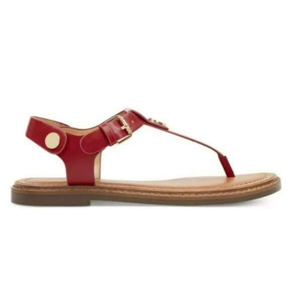 Tommy Hilfiger Bennia T-strap Flat Sandals -7 - Picture 4 of 6